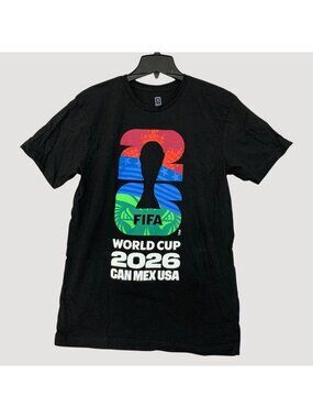 NWOT FIFA World Cup 2026 Men's M Black T-Shirt Cotton